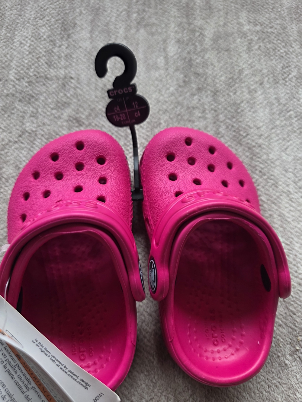 CROCS Kids' Classic Clog in Hot Pink